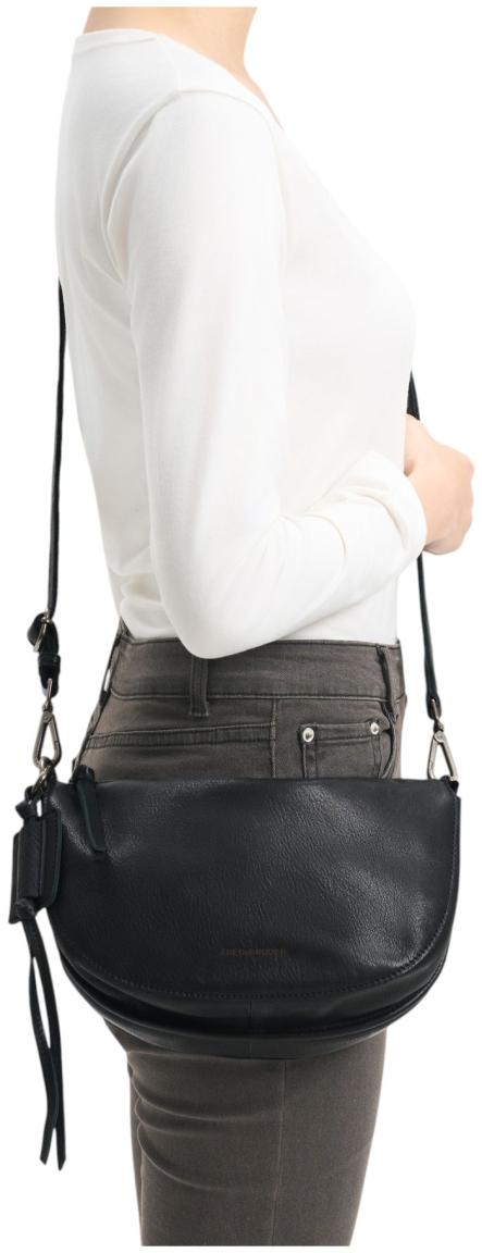 FREDsBRUDER My Forever Friend Half Moon Bag Crossover Leder Schwarz
