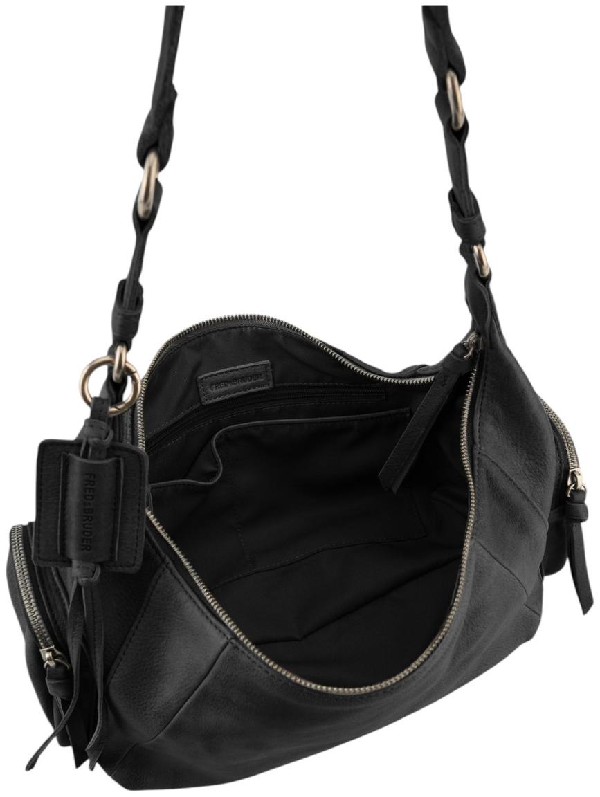 FREDsBRUDER My Forever Friend Half Shoulderbag Umhängetasche Leder Schwarz
