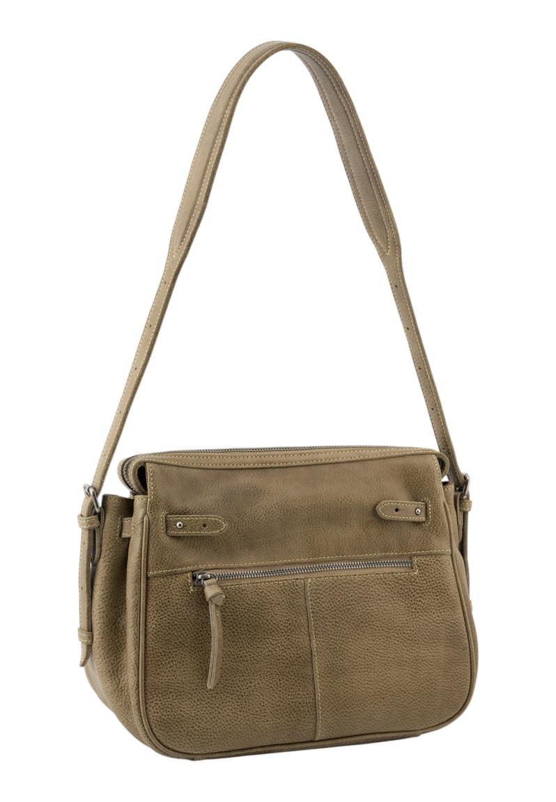 FREDsBRUDER My Forever Friend Shoulderbag Large Leder Muddy Khaki - Schlammgrün