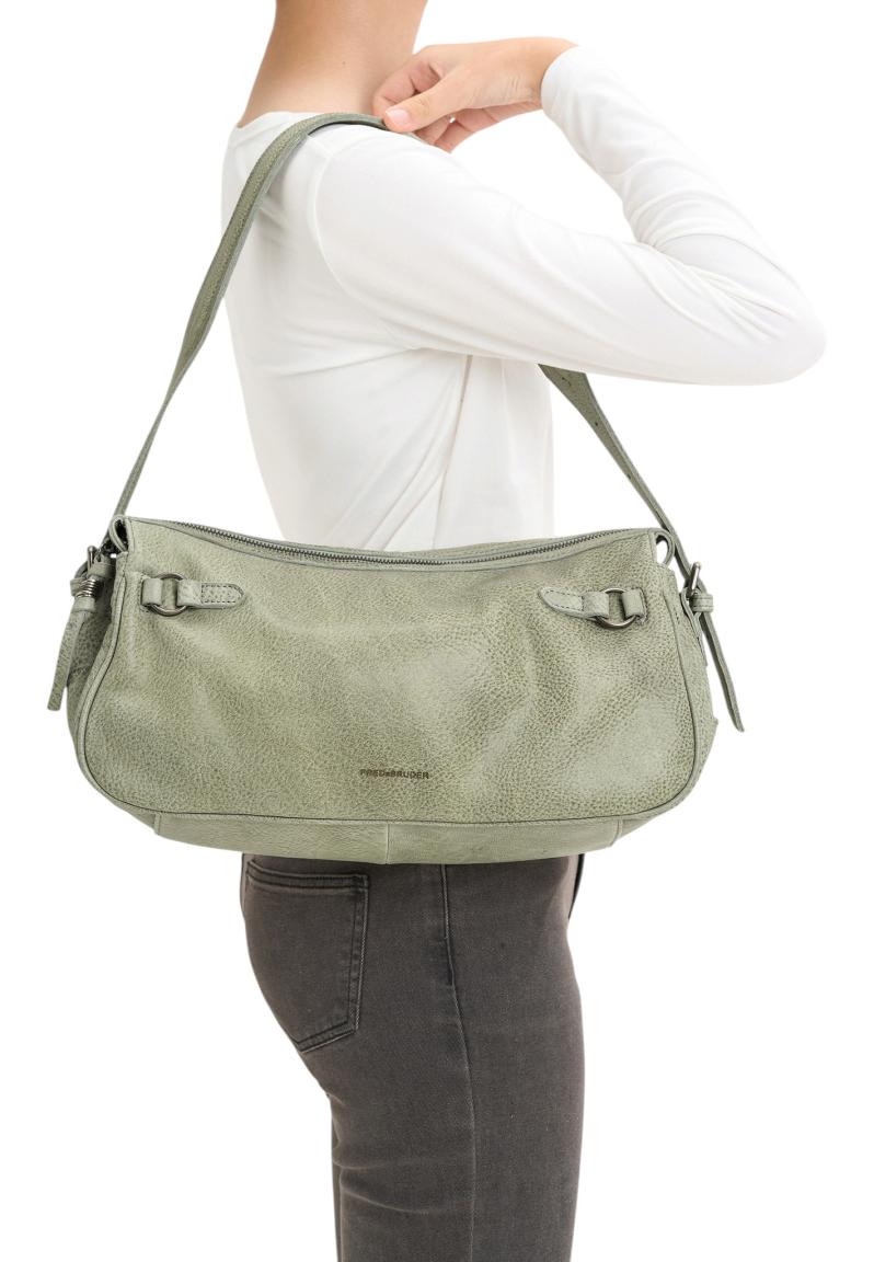 FREDsBRUDER My Forever Friend Shoulderbag Medium Leder Muddy Khaki - Schlammgrün