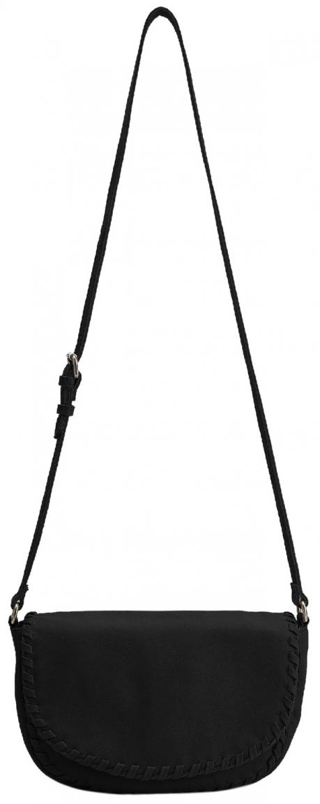 FREDsBRUDER Saddle Bag schwarz Überschlagtasche Calm Prägung
