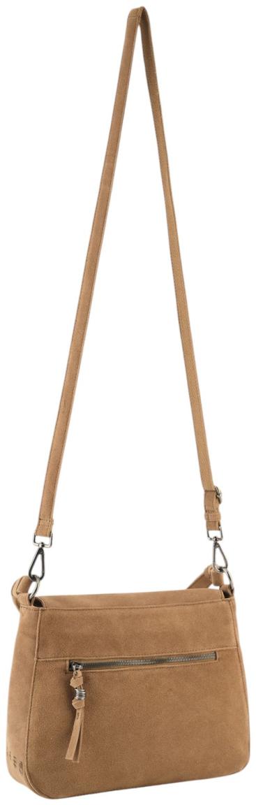 FREDsBRUDER Softly Flap Bag Überschlagtasche Velours Caramel - Mittelbraun