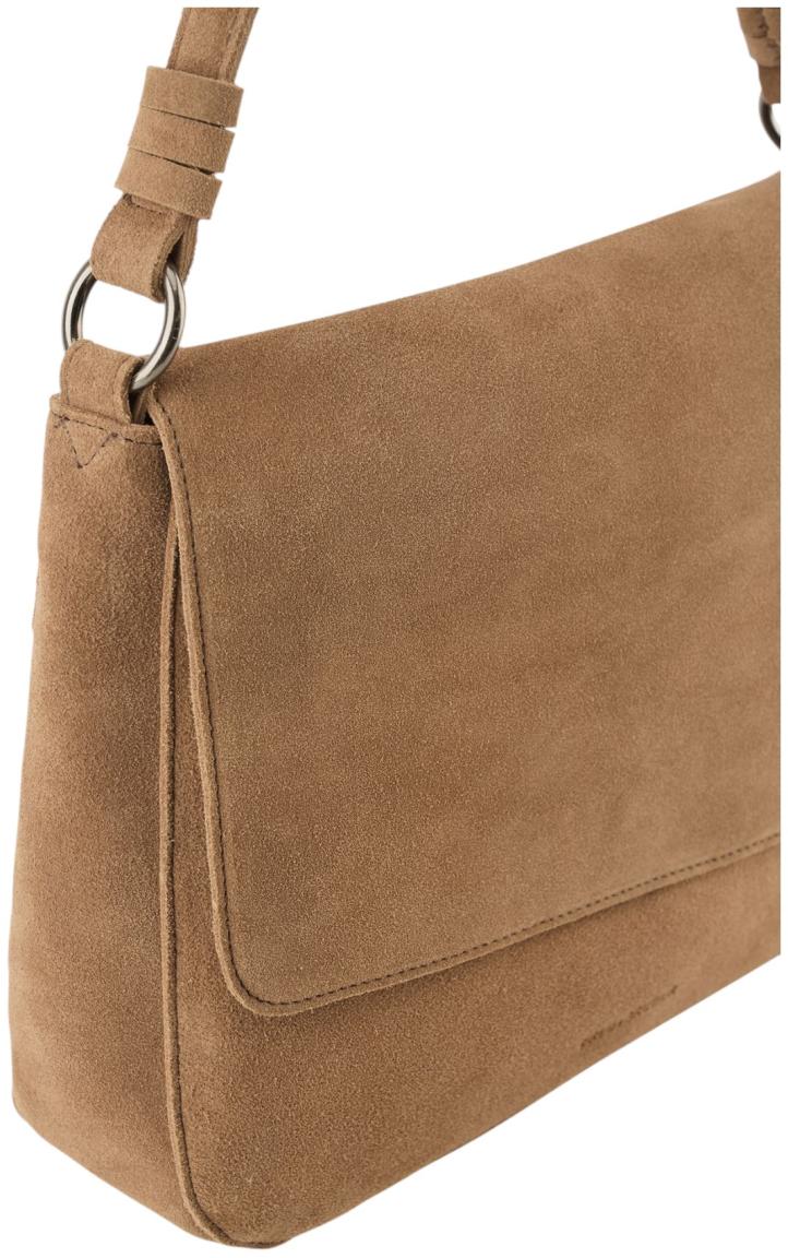 FREDsBRUDER Softly Flap Bag Überschlagtasche Velours Caramel - Mittelbraun