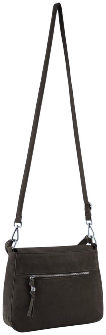 FREDsBRUDER Softly Flap Bag Überschlagtasche Velours Wren - Graubraun