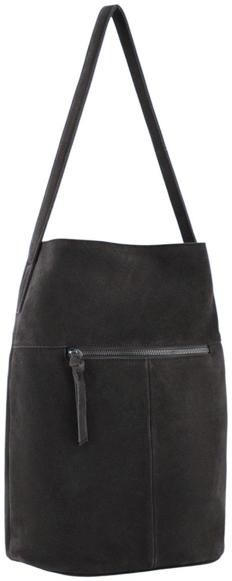 FREDsBRUDER Softly Hobo Ledertasche Velours Wren - Graubraun