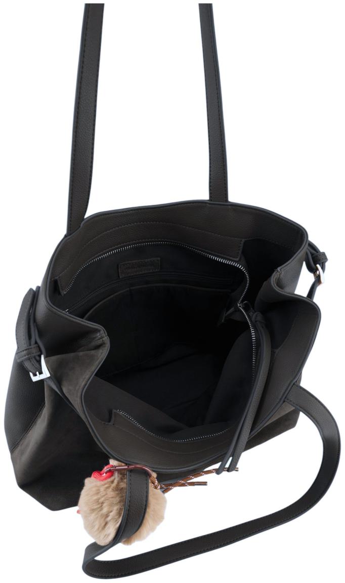 FREDsBRUDER Softly Hobo Ledertasche Velours Wren - Graubraun