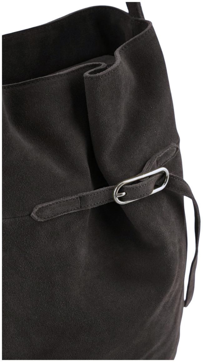 FREDsBRUDER Softly Hobo Ledertasche Velours Wren - Graubraun