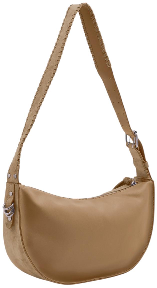 FREDsBRUDER Whipstitch Soul Hobo Beuteltasche Velours Dark Sand - Beige