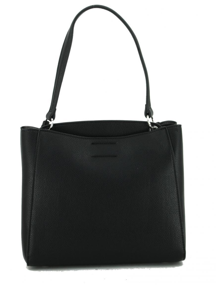 Fabienne L.Credi Munich zweigeteilte Henkeltasche schwarz