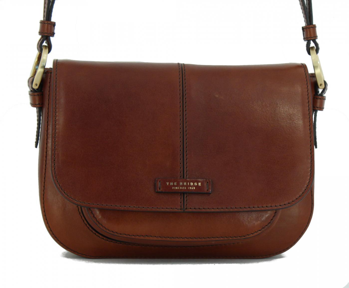 Faentina Grigio Schultertasche The Bridge graubraun Überschlag
