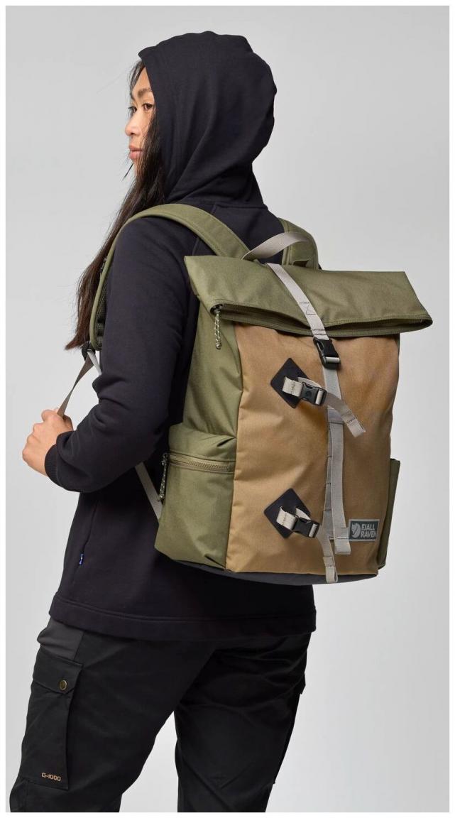 Fjällräven Freizeitrucksack Vardag Foldack 25 Liter Green Clay nachhaltig