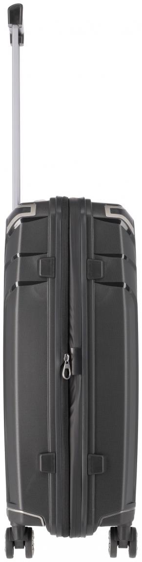 Flugkoffer mit Dehnfalte schwarz Elvaa 4w Trolley M 66cm Travelite
