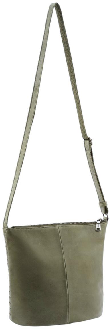 FredsBruder Gürtelinchen Crossover Tasche Leder Olive Green - Grün