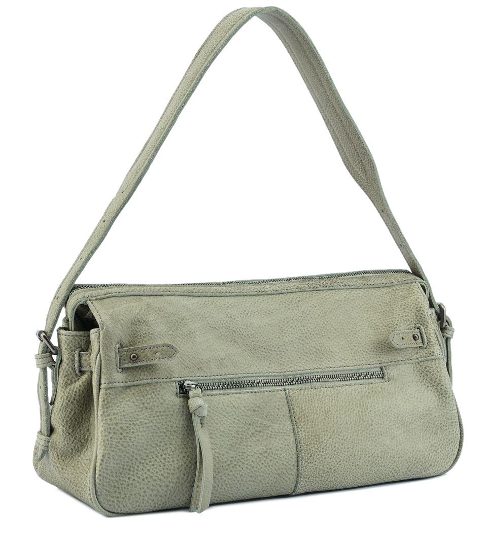 FredsBruder Schultertasche My Forever Friend Leaf Hellgrün Vintage Leder