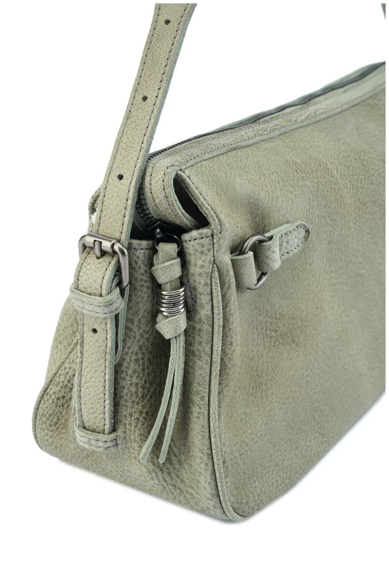 FredsBruder Schultertasche My Forever Friend Leaf Hellgrün Vintage Leder