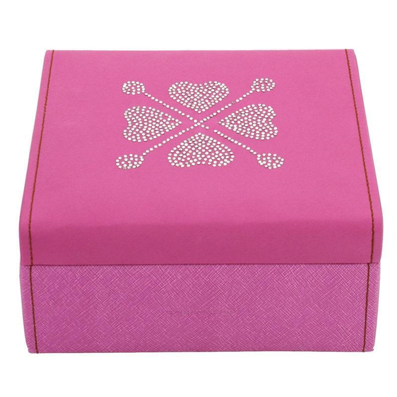 Friedrich 23 Baccara Pink Schmuckschatulle Strassherzen