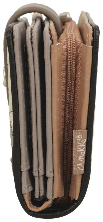Geldbörse Anekke Sophia hellbeige Metallic Stickerei