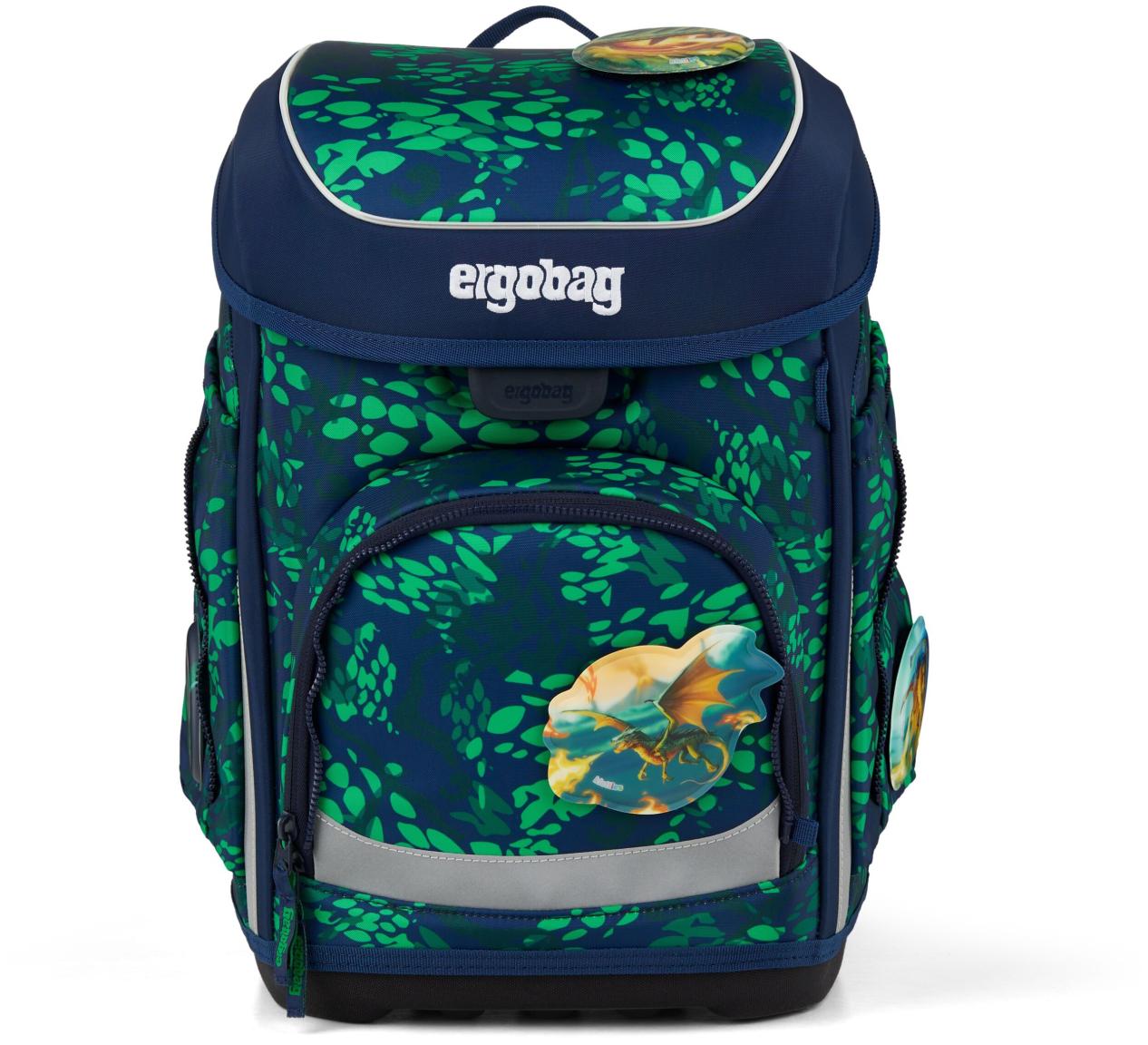 Grundschulset Ergobag Cubo DrachenbezwingBär dunkelblau grün