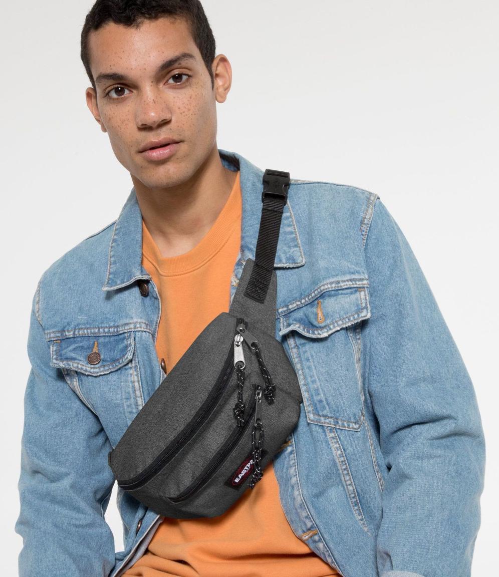 Gürteltasche Eastpak Doggy Bag Black Denim meliert Nylon