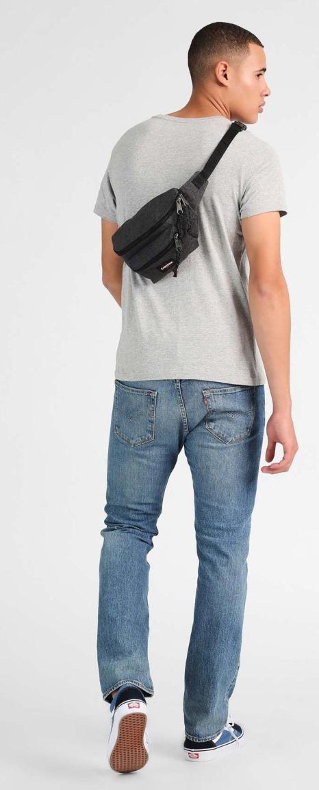 Gürteltasche Eastpak Doggy Bag Black Denim meliert Nylon