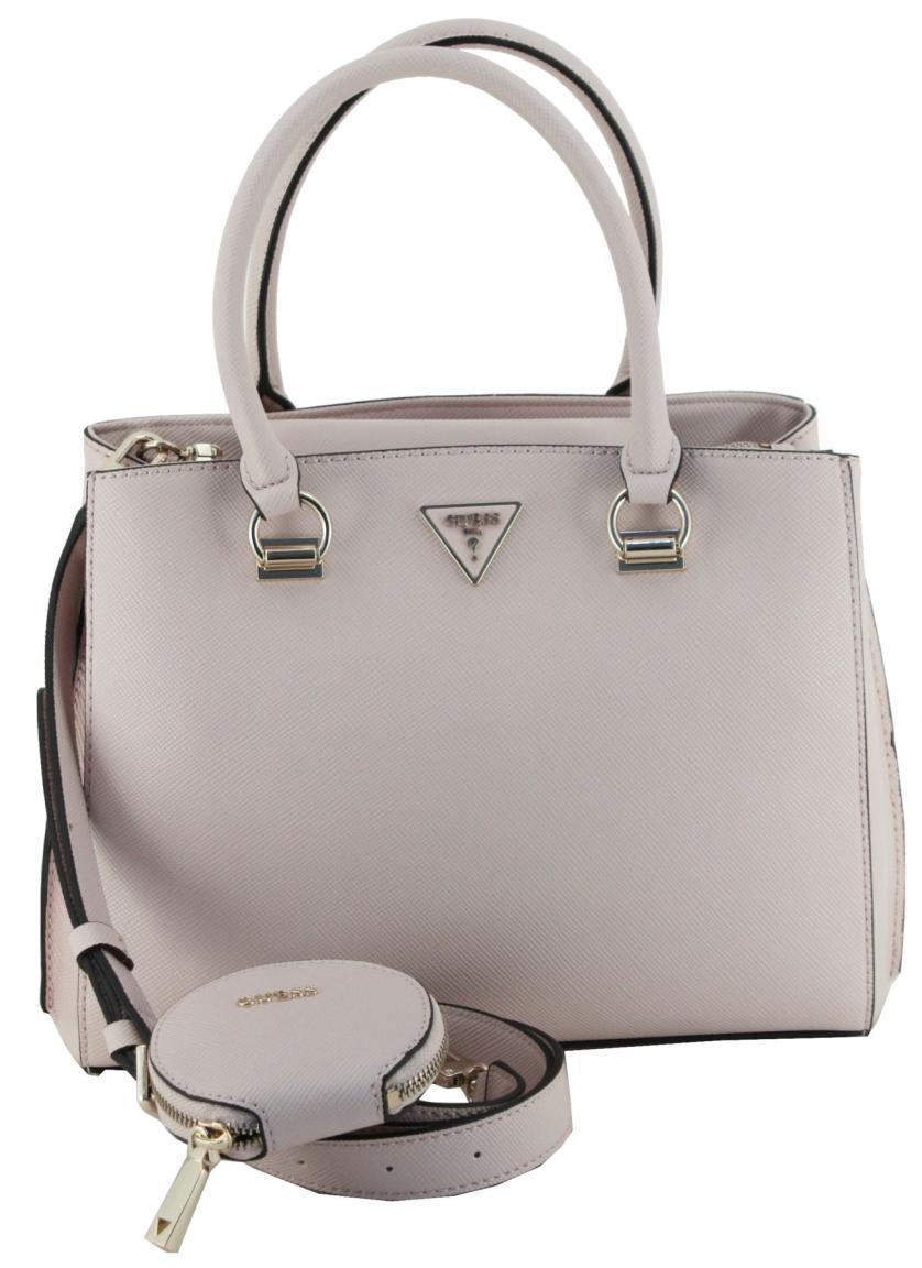 Guess Alexie White Multi Kurzgrifftasche Crossover Rosa Etuianhänger
