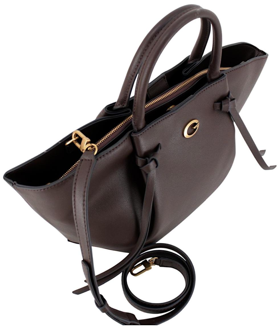 Guess Allegra Kurzgrifftasche Dunkelbraun