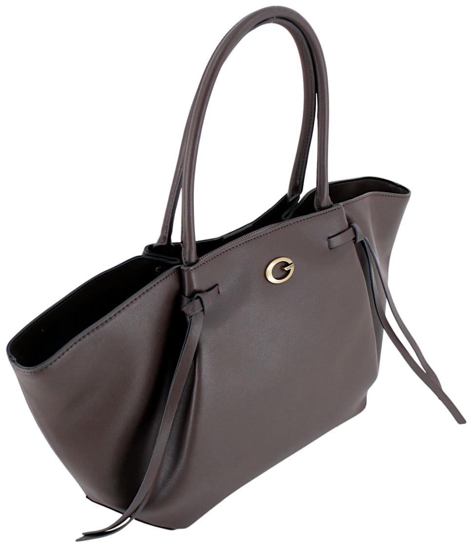 Guess Allegra Shopper Velours Espresso - Dunkelbraun