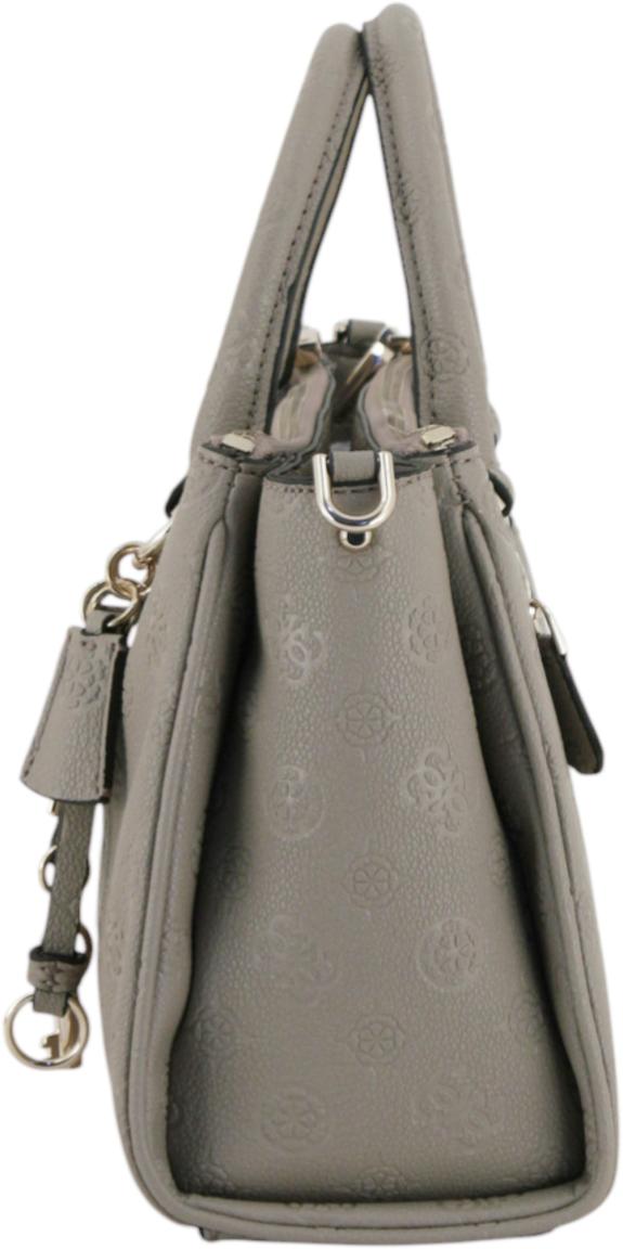 Guess Anise Kurzgrifftasche Dark Taupe Logoprägung