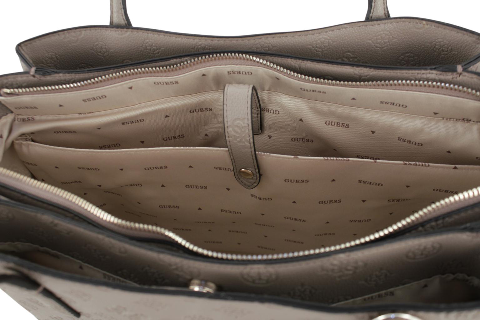 Guess Anise Shoppertasche Laptopfach Hellbeige Logoprägung