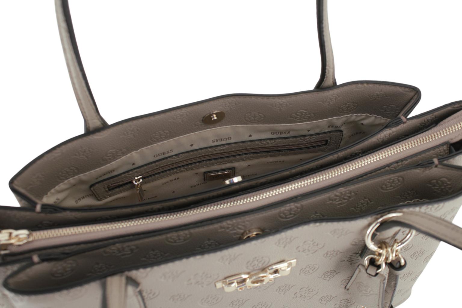 Guess Anise Shoppertasche Laptopfach Schwarz Logoprägung