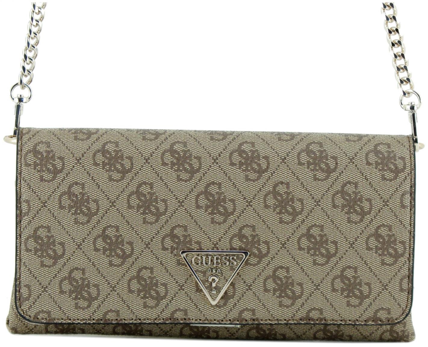 Guess Assia Xbody Flap Organizer schwarz gesteppt Abendtasche