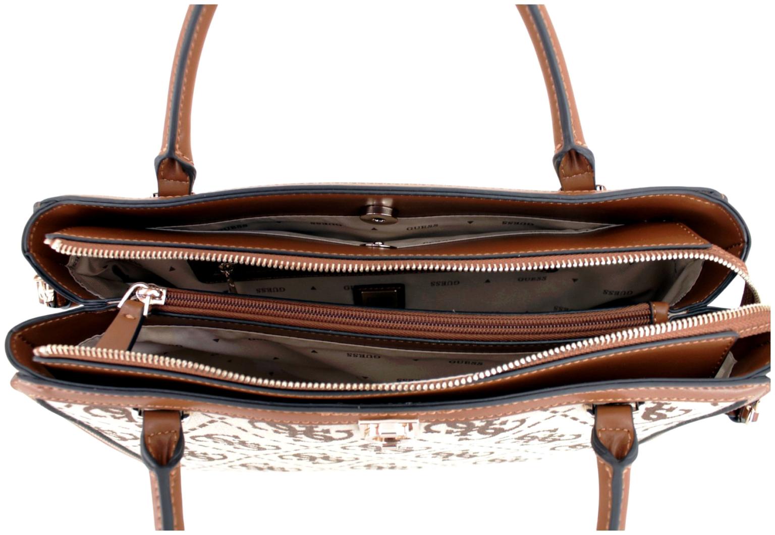 Guess Audrey Logo Henkeltasche Latte Logo - Braun