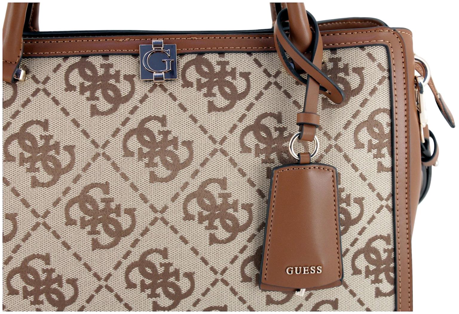 Guess Audrey Logo Henkeltasche Latte Logo - Braun