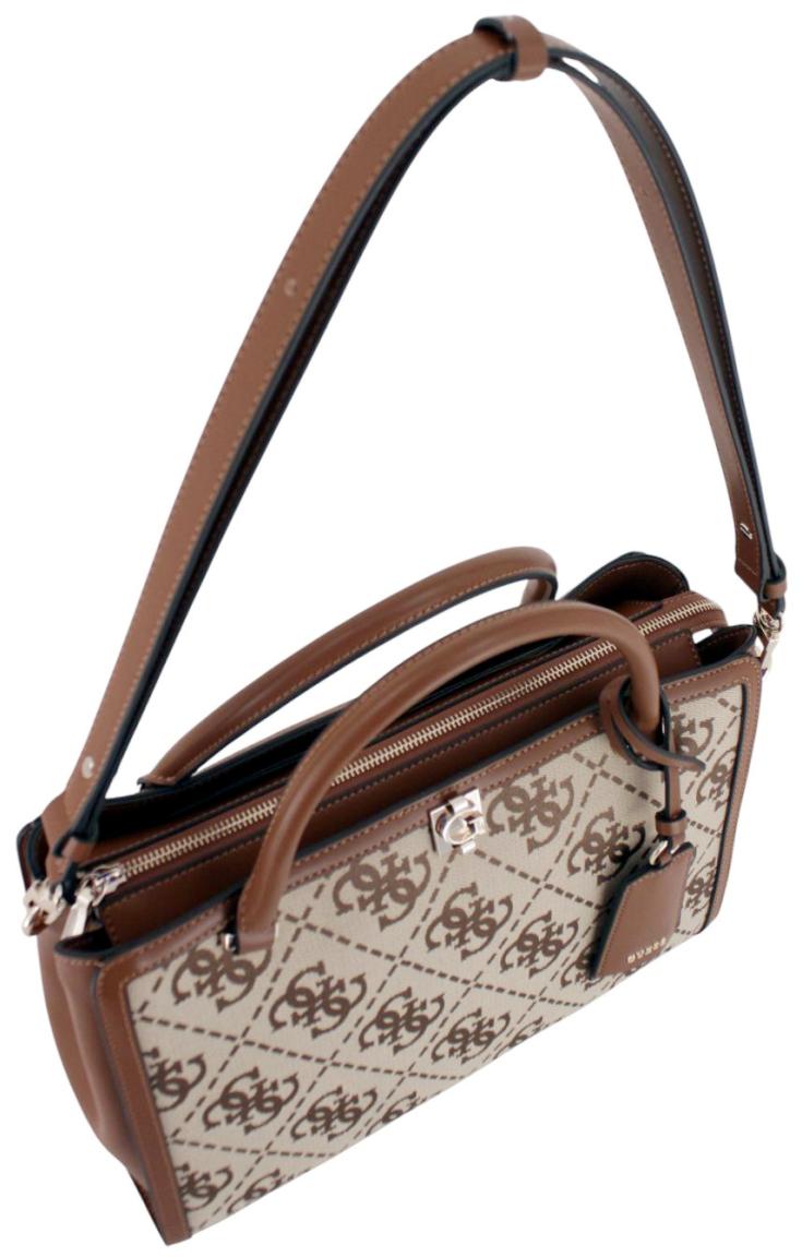 Guess Audrey Logo Henkeltasche Latte Logo - Braun