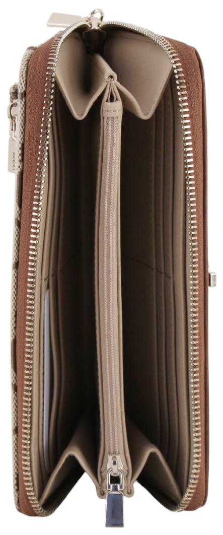 Guess Audrey Logo SLG Portemonnaie Latte Logo - Braun