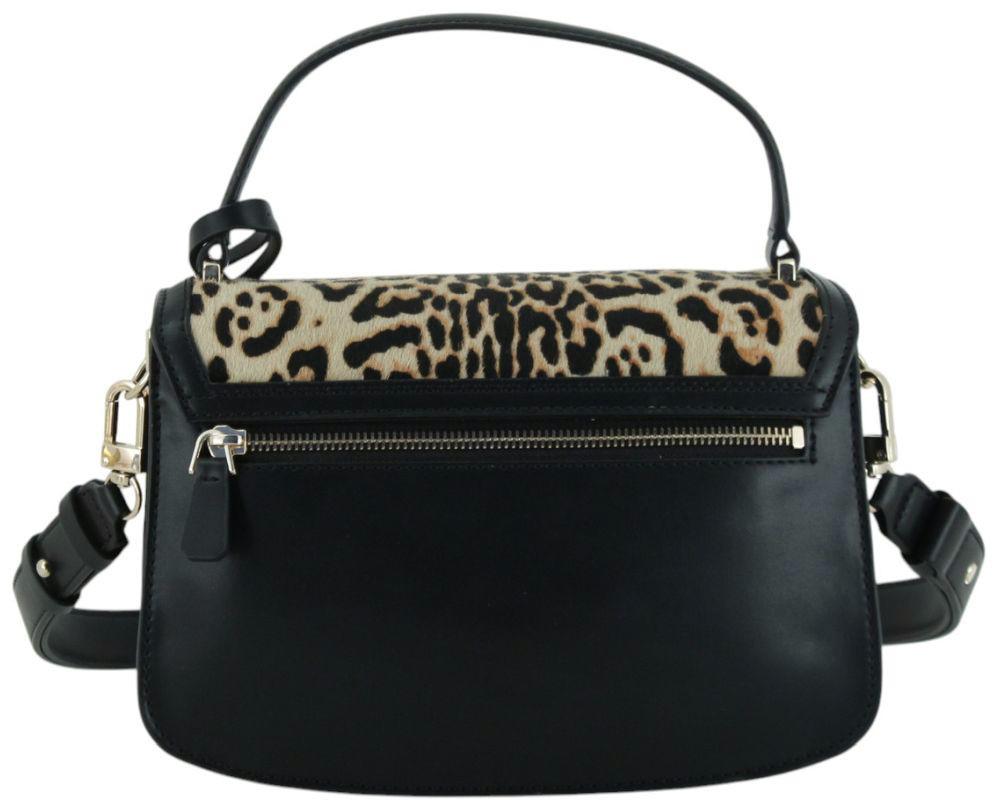 Guess Audrey Überschlagtasche Leopard - Schwarz