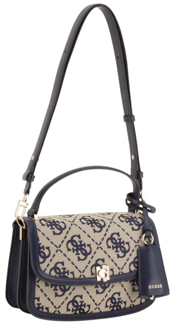 Guess Audrey Überschlagtasche Navy Logo - Dunkelblau