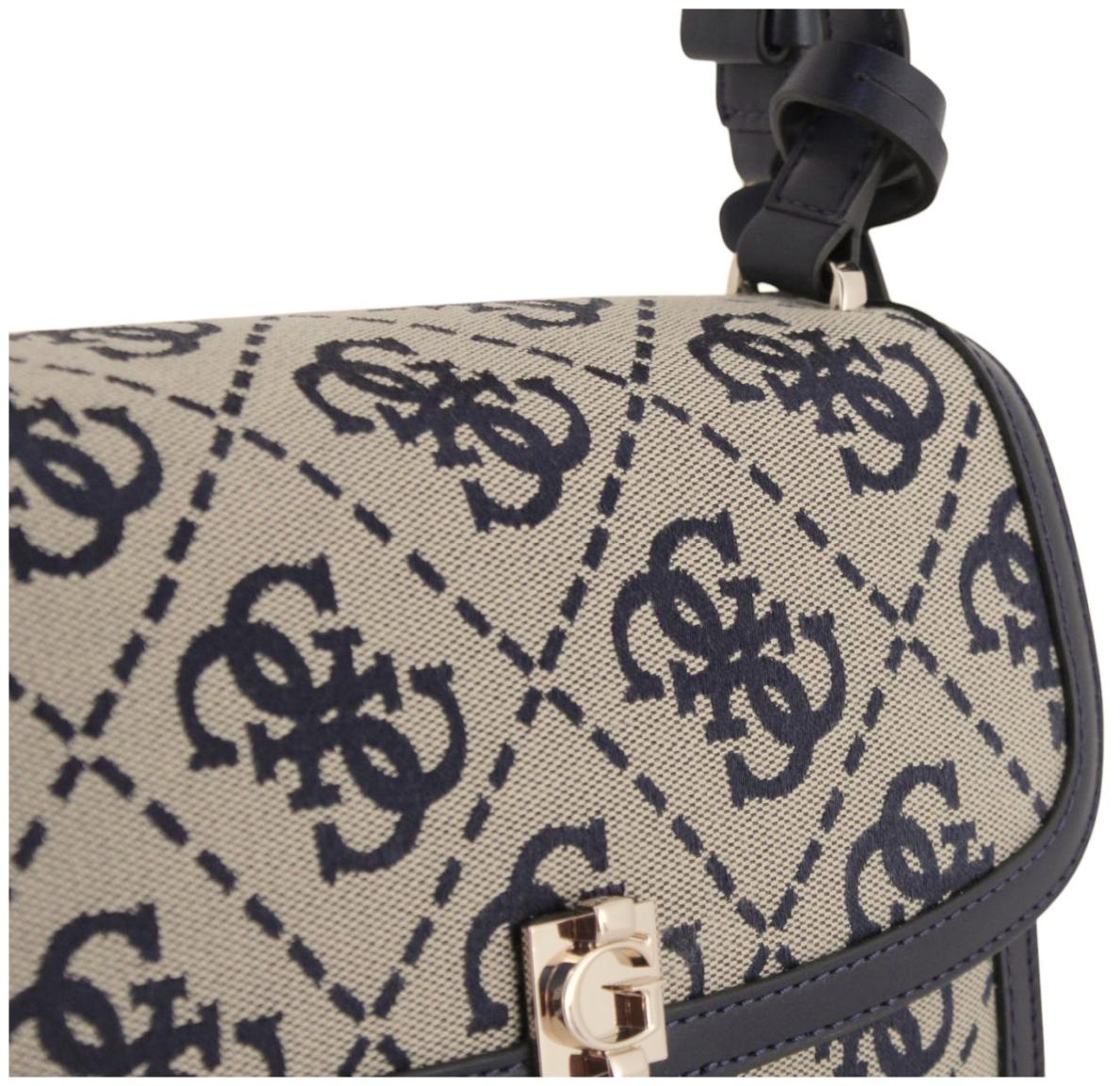 Guess Audrey Überschlagtasche Navy Logo - Dunkelblau