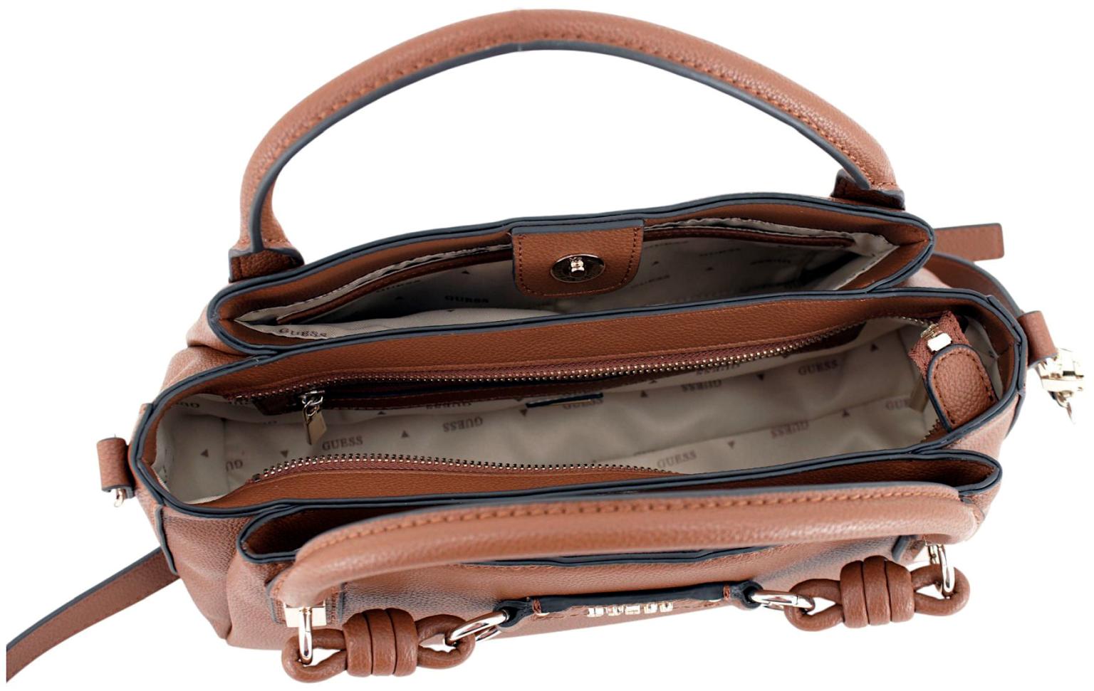 Guess Camelia Kurzgrifftasche Cognac - Braun