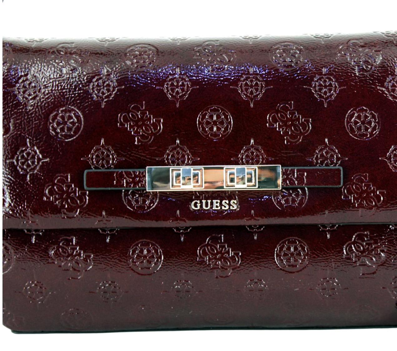 Guess Carmella Abendtasche Burgundy Logo - Weinrot