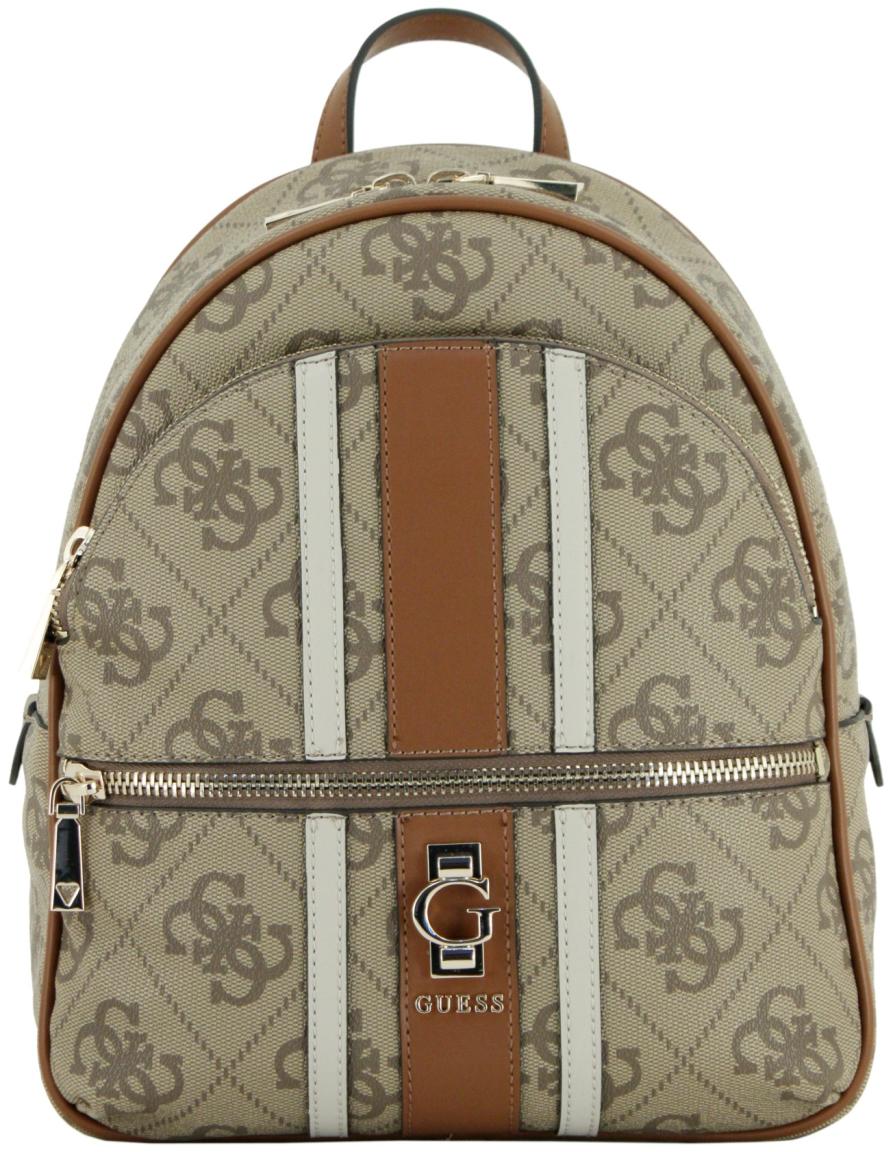 Guess Citybackpack Erenia Coal Logo schwarz grau