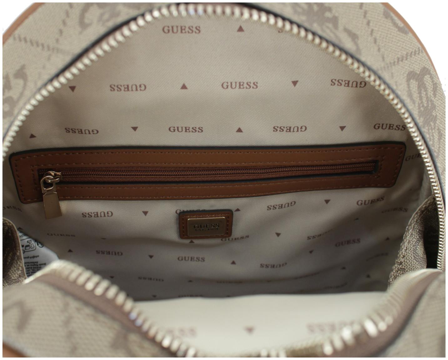 Guess Citybackpack Erenia Coal Logo schwarz grau