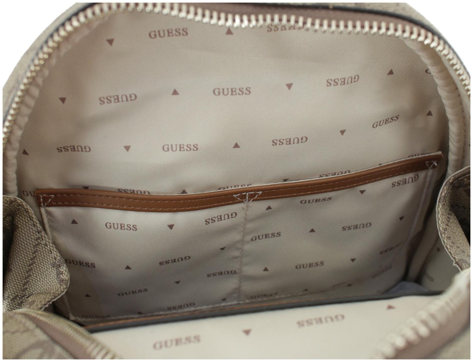 Guess Citybackpack Erenia Coal Logo schwarz grau