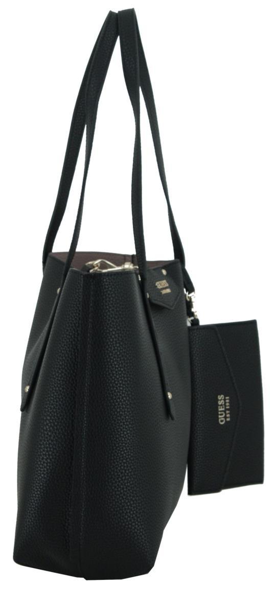 Guess Damenhandtasche Wendetasche Black Eco Brenton Schwarz