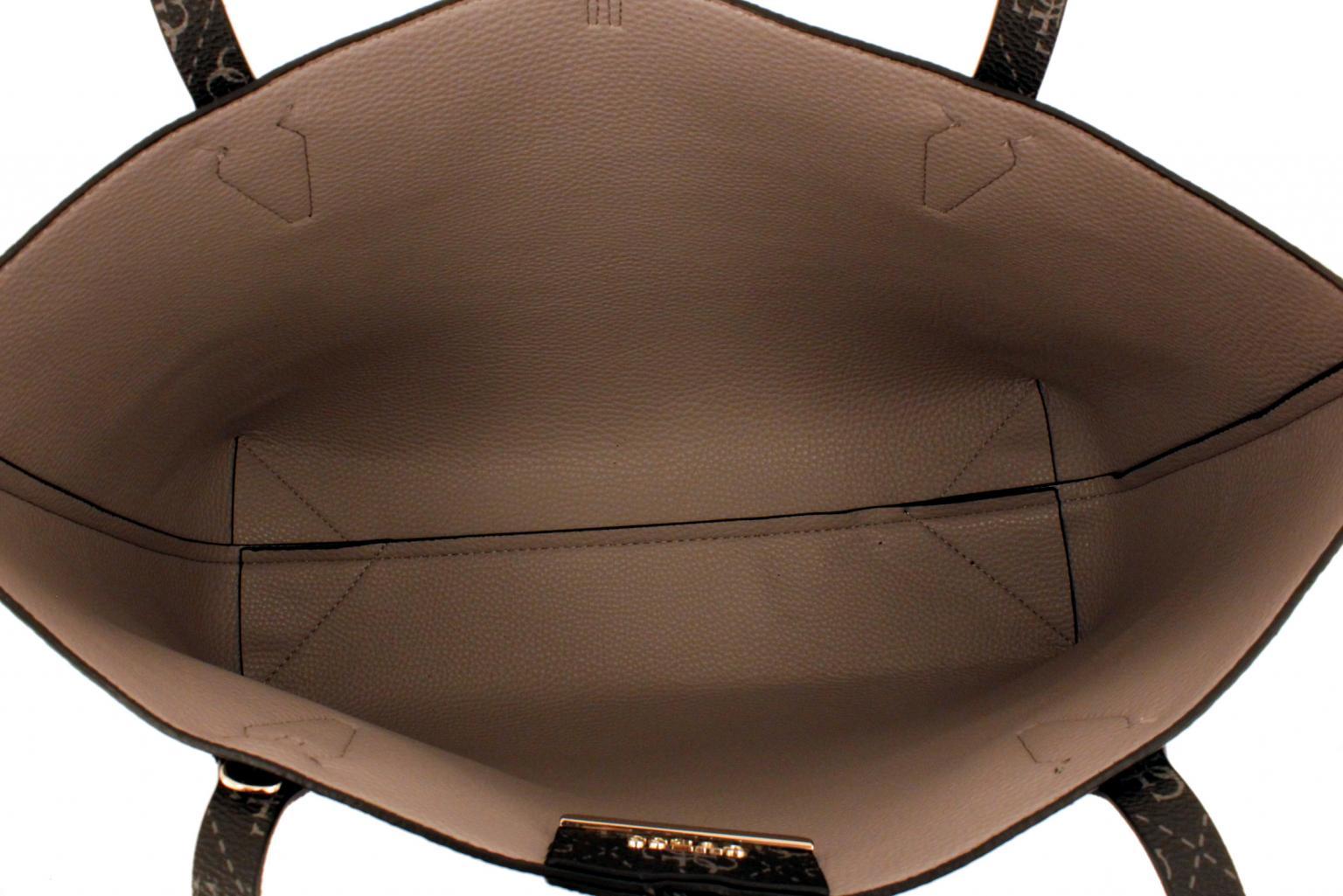 Guess Damenhandtasche Wendetasche Black Eco Brenton Schwarz