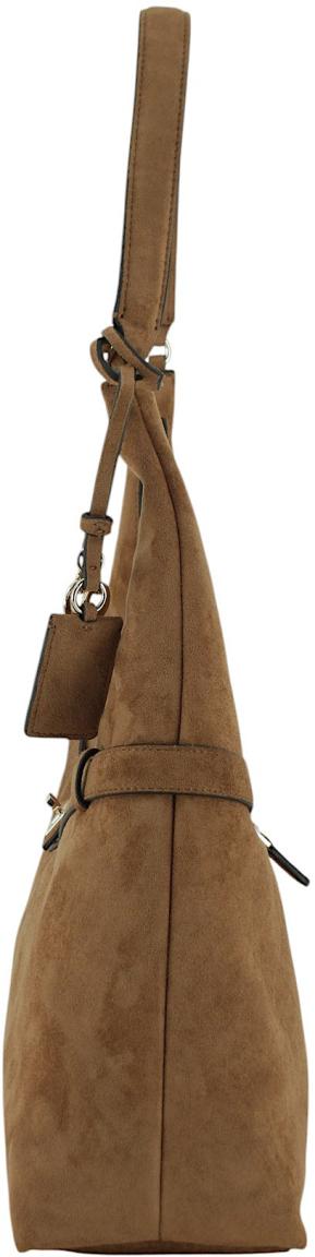 Guess Ella Beuteltasche Velours Espresso - Dunkelbraun