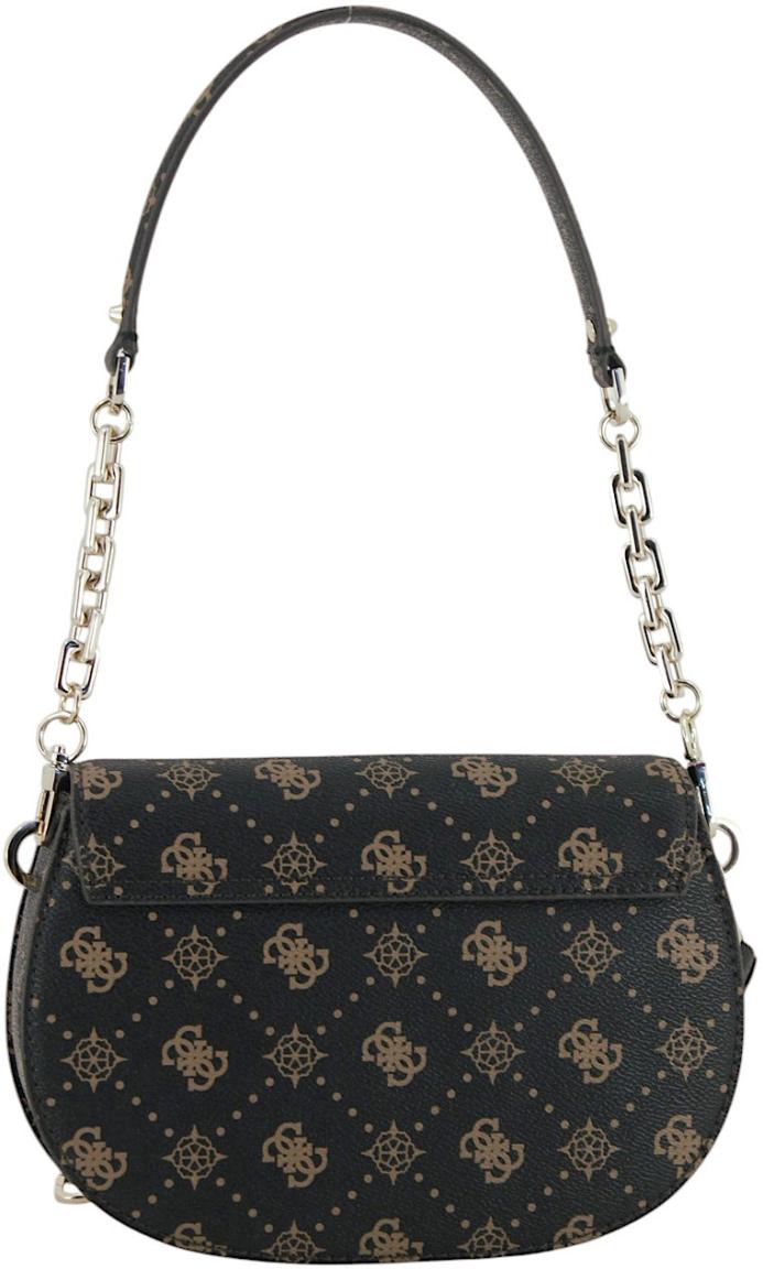 Guess Emelie Logo Überschlagtasche Espresso Logo - Dunkelbraun