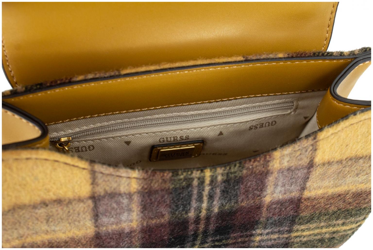 Guess Fleet Mini Black Abendtasche Überschlag schwarz