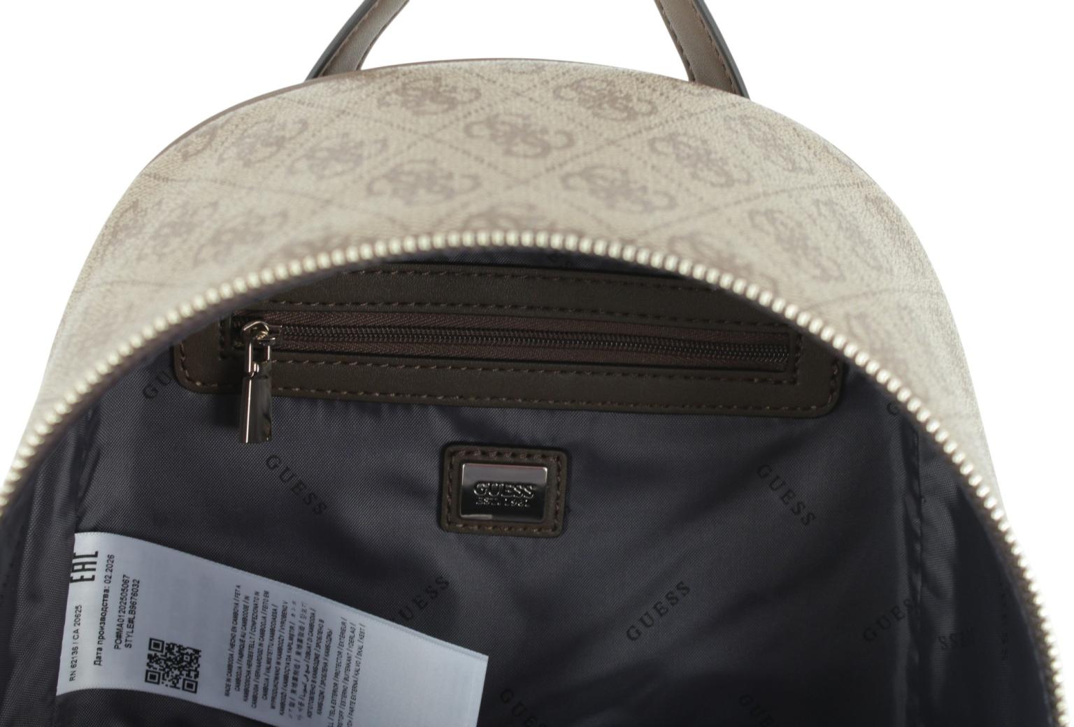 Guess Follie Travel Rucksack Coal Logo - Grau