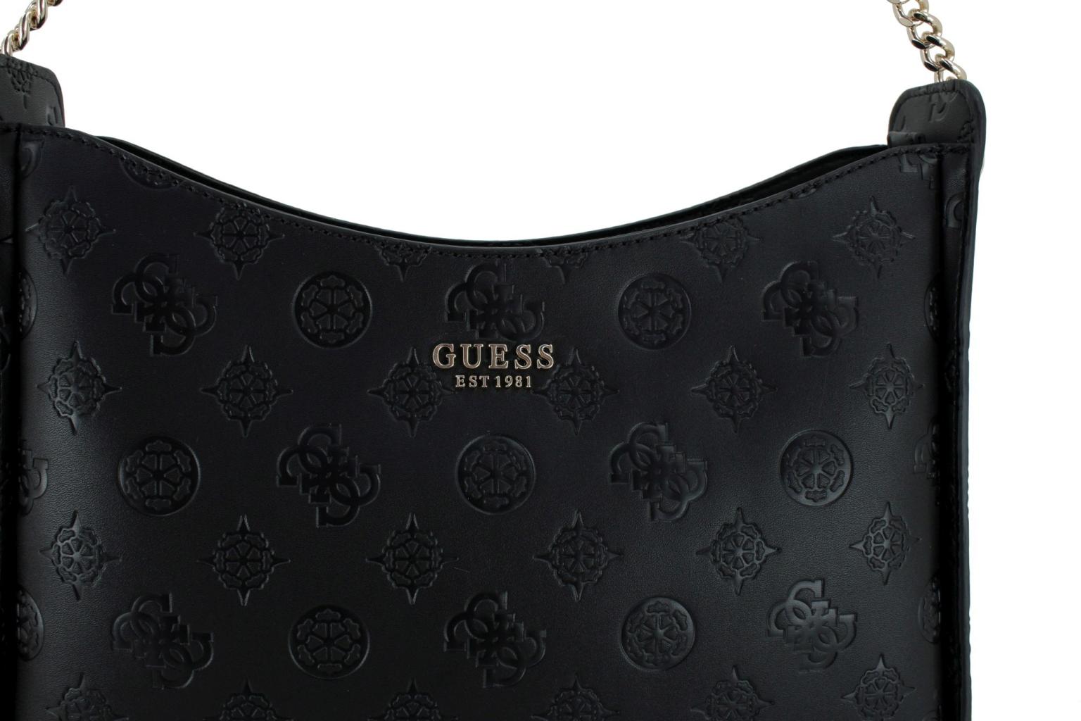 Guess Galeria Hobo Bag Cream hellbeige geprägt
